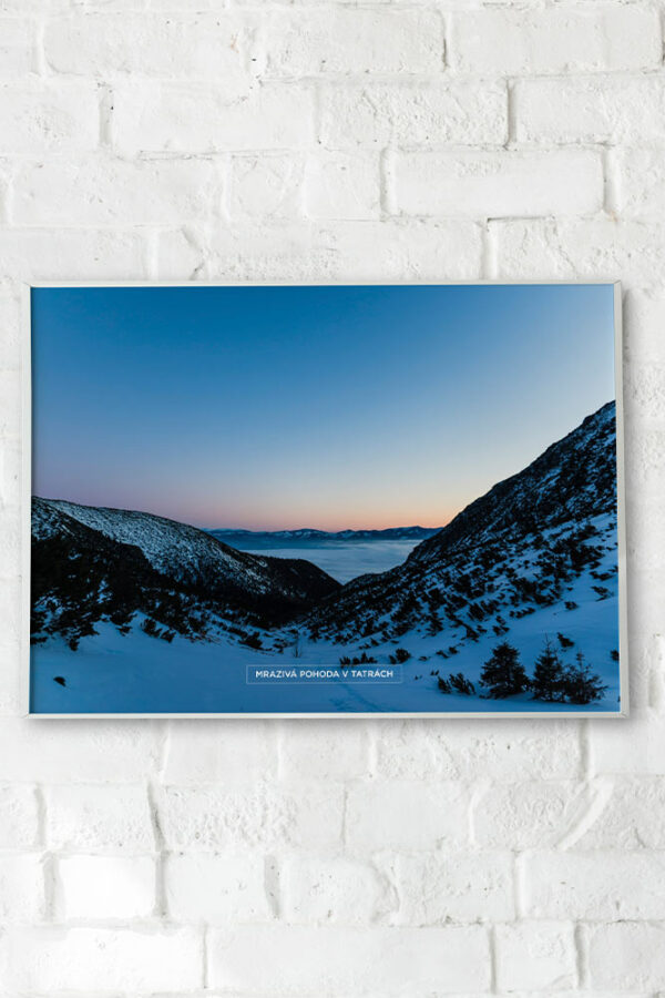 Krásny poster mrazivej doliny v Tatrách. Môžete ho mať doma tiež.