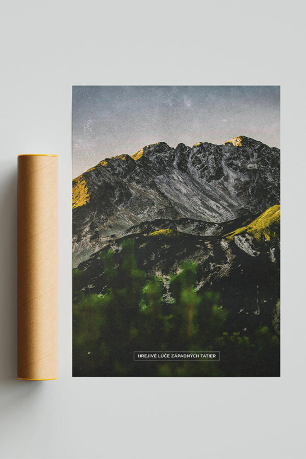 Poster so skalnatými vrcholmi Tatier.