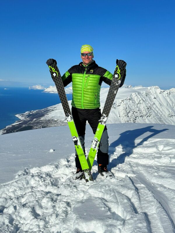 Martin Nikodým na lyžovačke.
