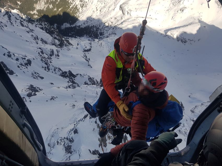 Záchranárska akcia na SV pilieri Ganku