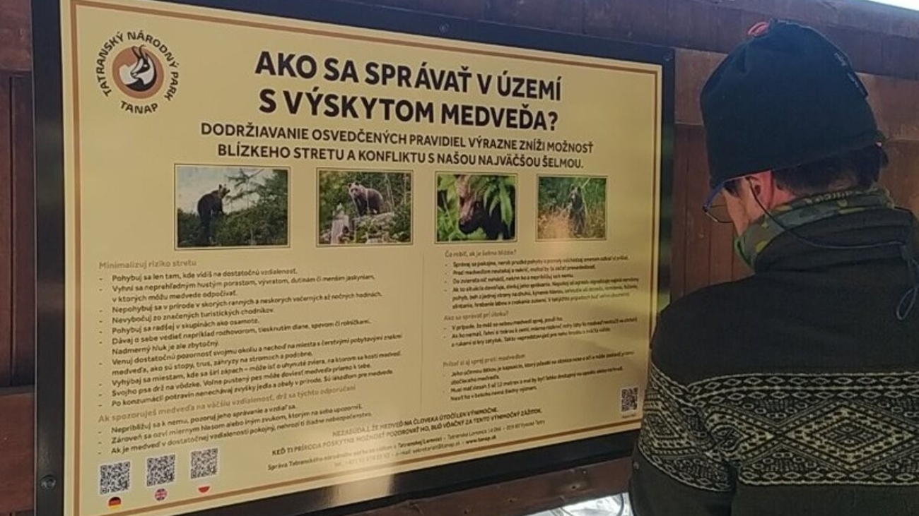 Na medvede vo Vysokých Tatrách upozorňujú informačné tabule