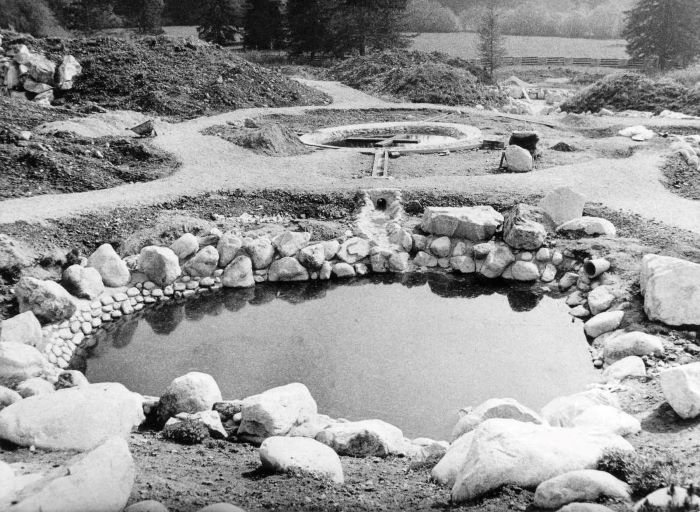 Trochu histórie. budovanie botanickej záhrady v roku 1990, pohľad zo žulového alpínia