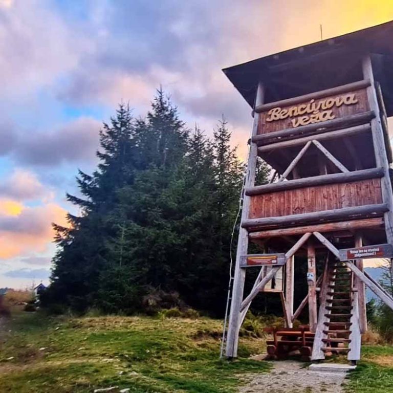 V Nízkych Tatrách bol doložený výskyt viac ako 1 300 druhov húb. Na snímke Bencúrova veža, ku ktorej vedie žltá značka od parkoviska pri Bielej Púti.