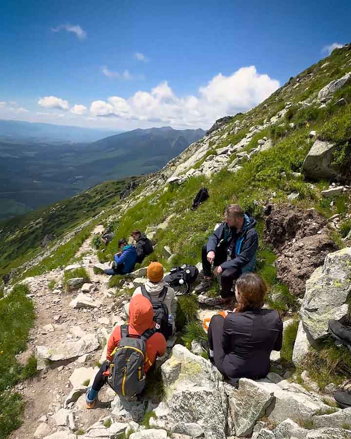 Oddych nad pásmom kosodreviny.