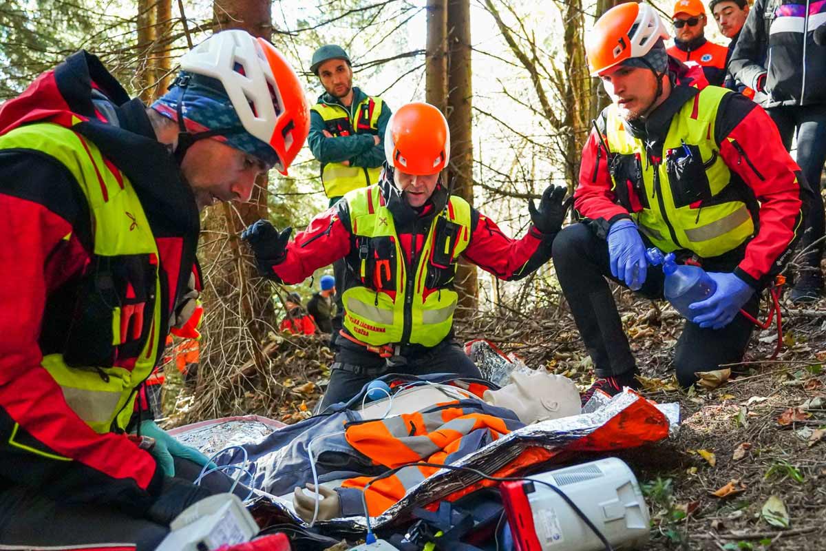 Horskí záchranári na jednom z početných cvičení. Autor fotografie: zdroj HZS