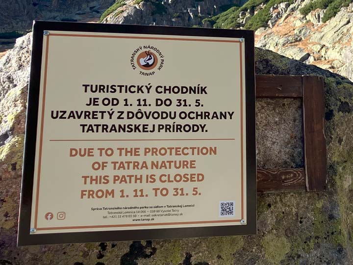 Sezónne uzáveru turistických chodníkov treba rešpektovať. Má to svoj význam