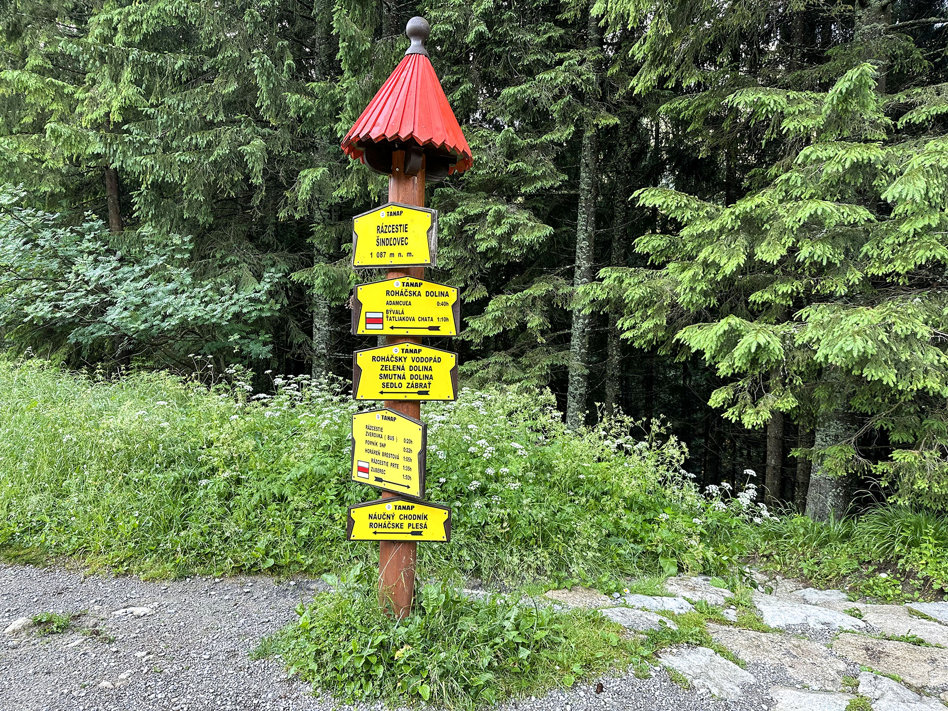 Rázcestie Šindľovec bolo začiatkom našej túry. Foto: Monika Janigová.