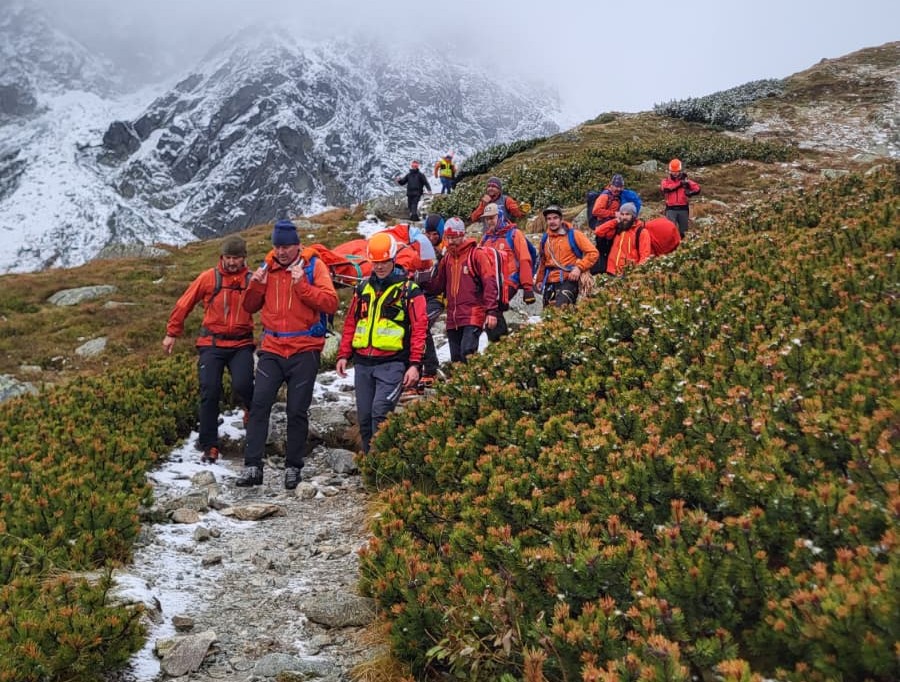 Z nedávnej záchrany turistu, ktorý nezvládol výstup na Baníkov