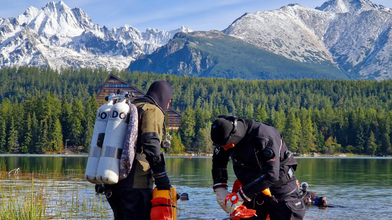 Potápači na Štrbskom plese