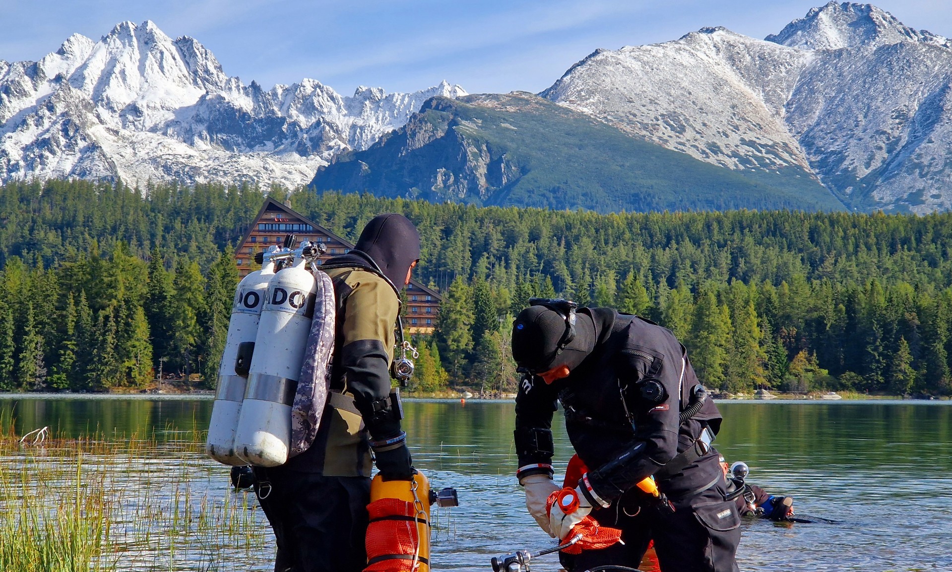Potápači na Štrbskom plese