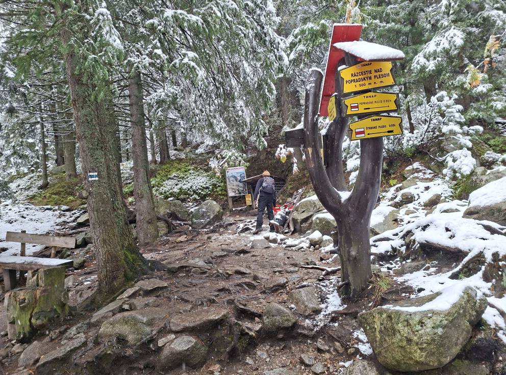 Rázcestie nad Popradským plesom