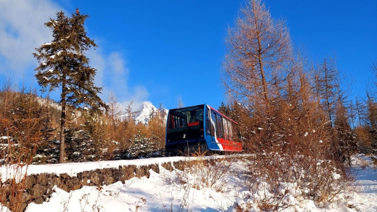 Pozemná lanovka zo Starého Smokovca na Hrebienok. Foto: Lenka Bodišová.