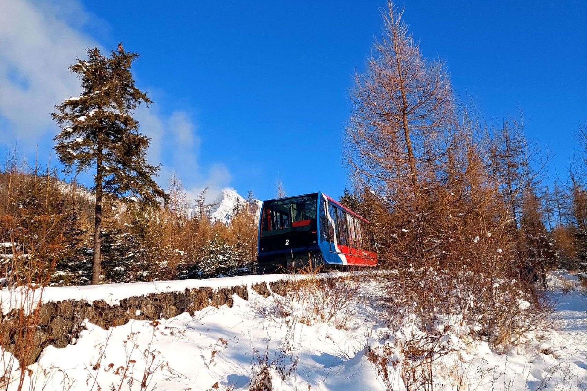 Pozemná lanovka zo Starého Smokovca na Hrebienok. Foto: Lenka Bodišová.