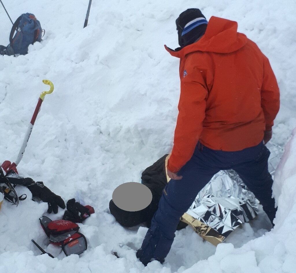 Prepátravanie lavíny pod Prostredným grúňom - 25. 3. 2021