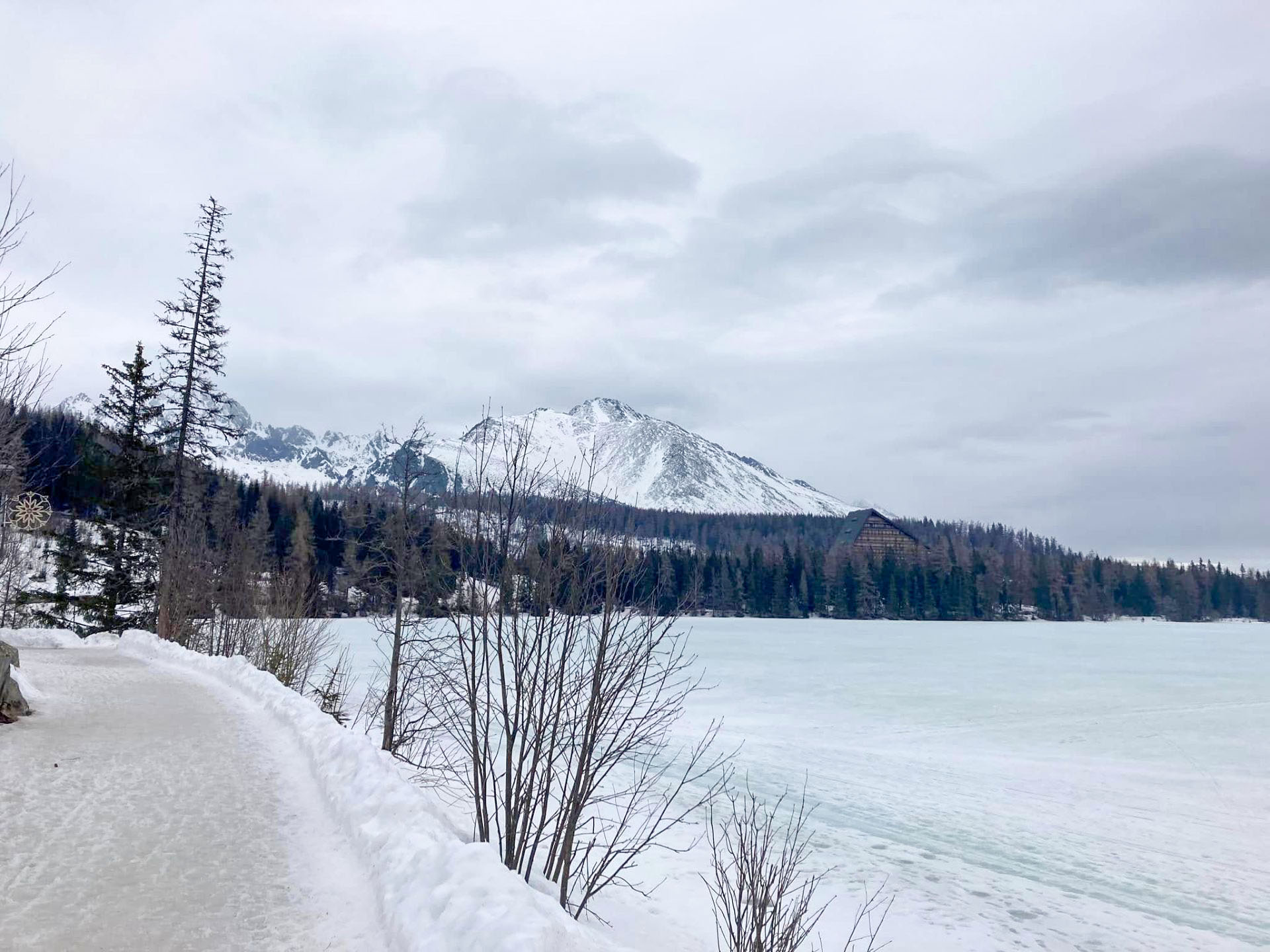 Zamrznuté Štrbské pleso. Foto: Andrea Čarná Hricová.