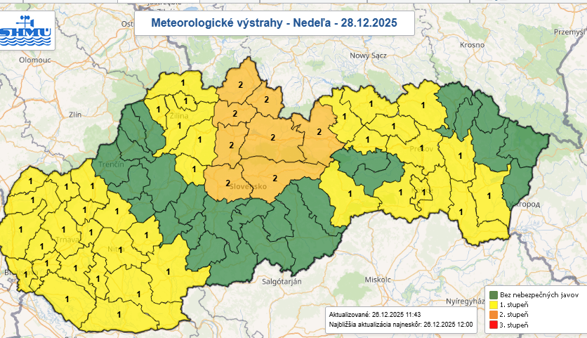 SHMÚ vystríha pred silným vetrom