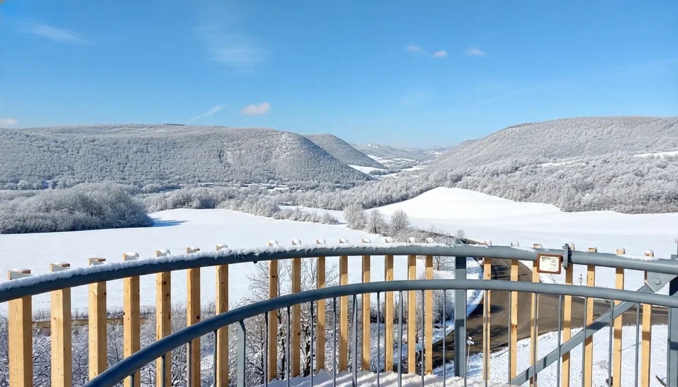 Z najvyššieho miesta vyhliadky je panoramatický výhľad