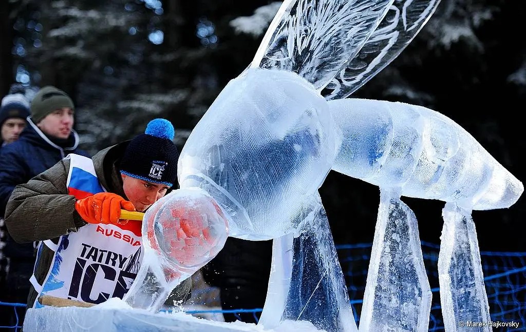 Ľadoví sochári v plnom nasadení
