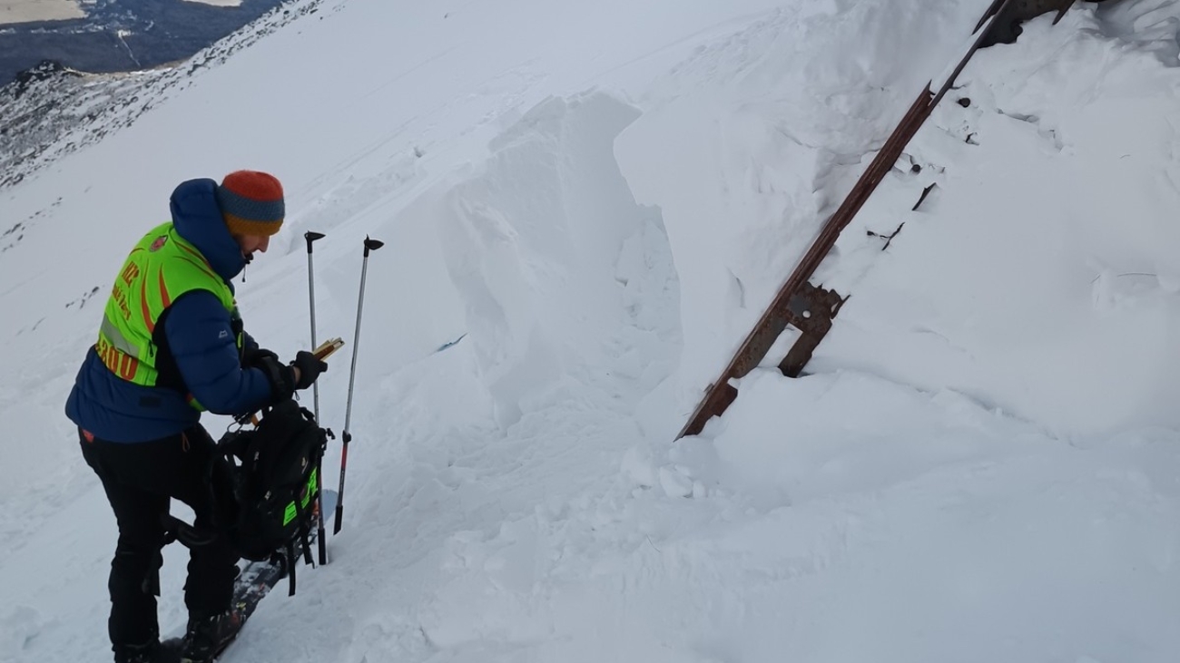 Odtrh pri lavínových zábranách