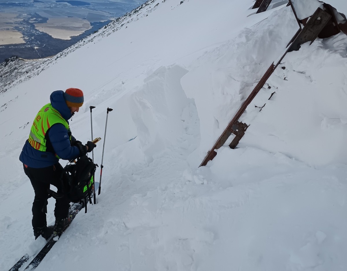 Odtrh pri lavínových zábranách