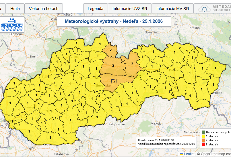 Na horách bude fúkať silný vietor