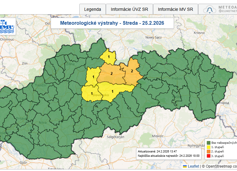 V stredu bude v horách silno fúkať
