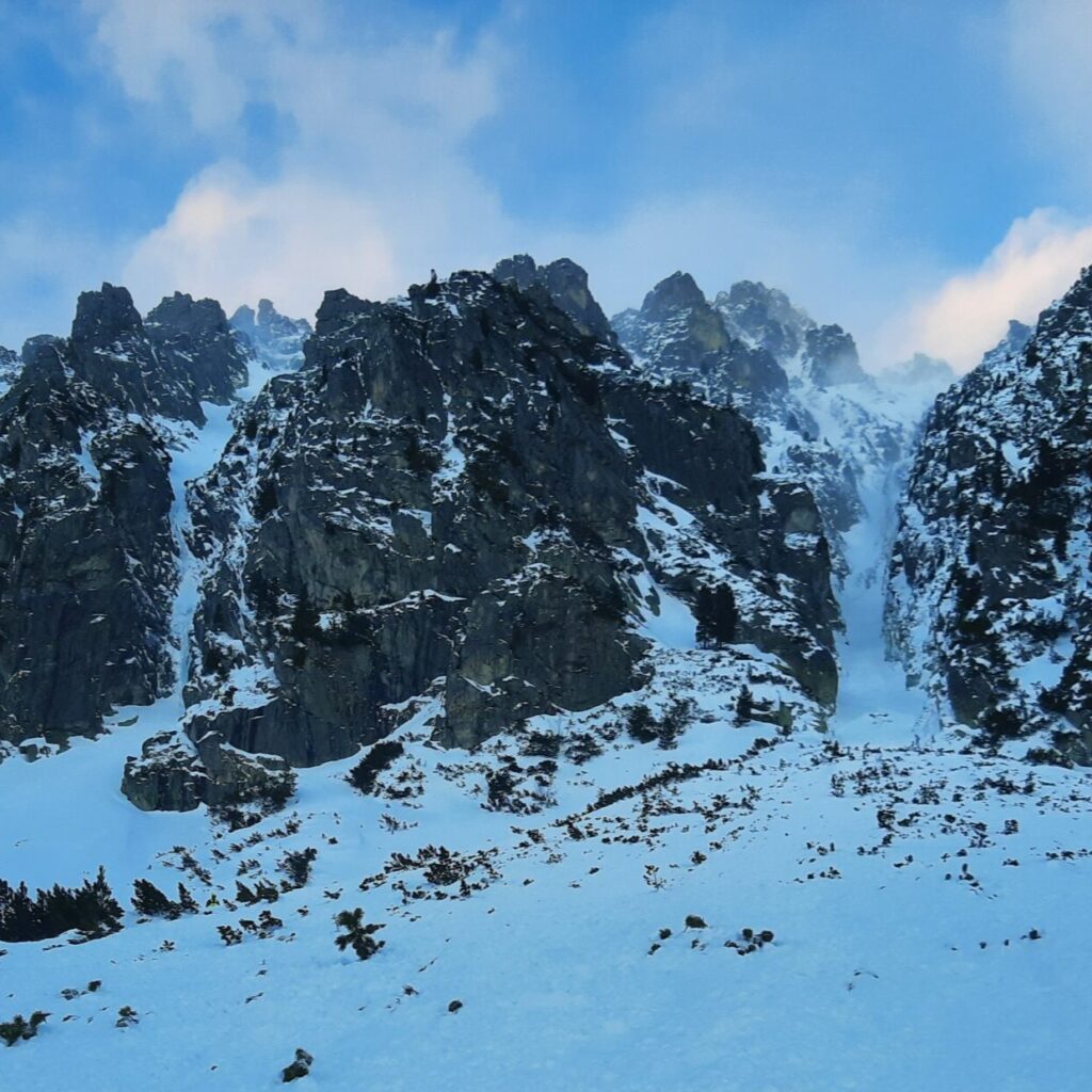 Lavínisko v Mengusovskej doline