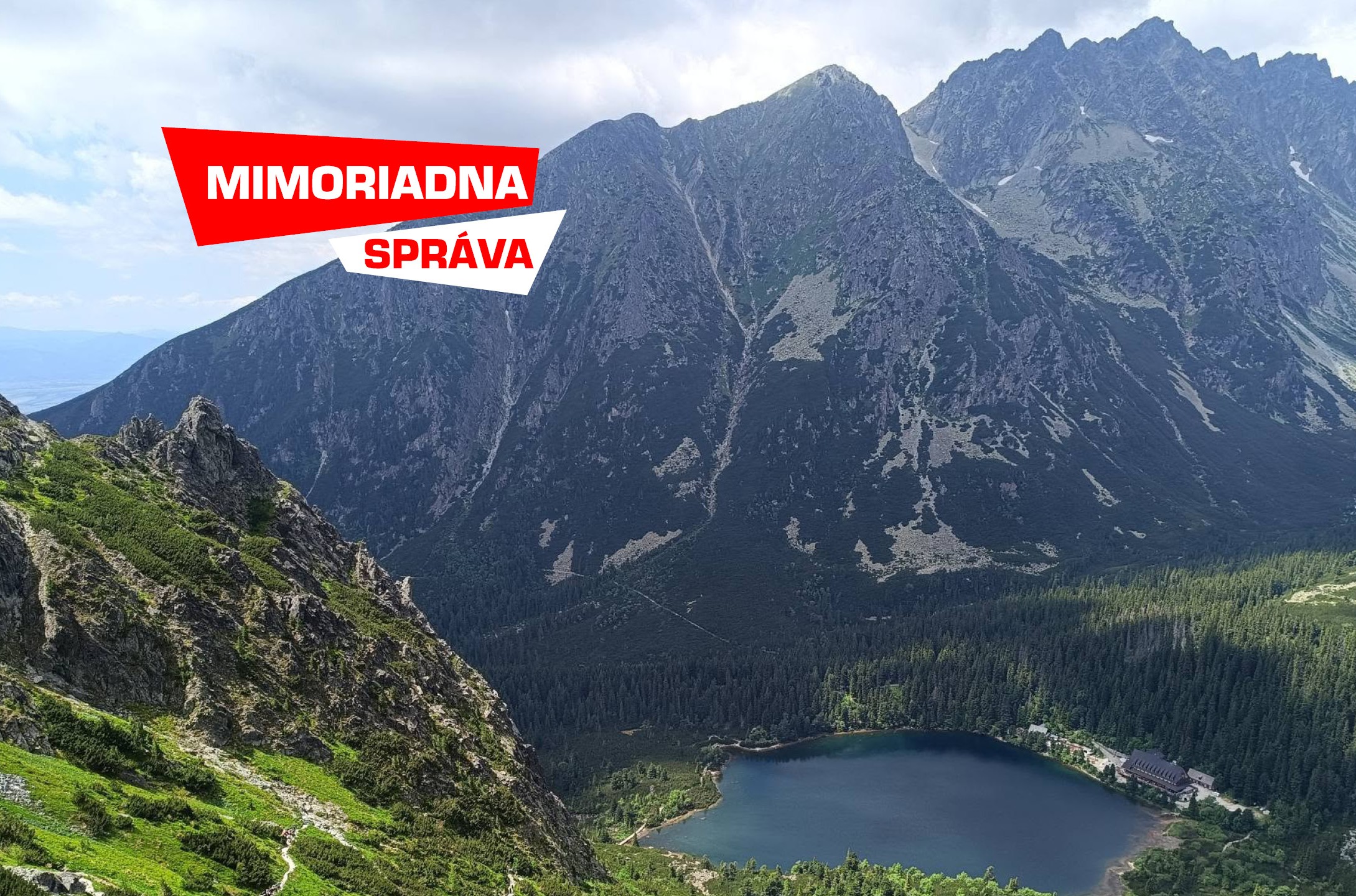 Popradské pleso pri výstupe na Ostrvu